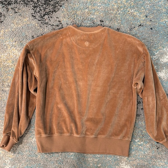 Anine Bing Sport Evan Velour Sweatshirt. Size Small - Picture 6 of 9